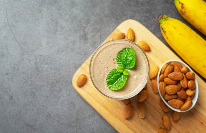 Badam Banana Milk Shake