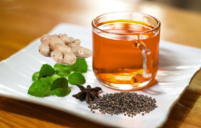 ginger tulsi black pepper tea