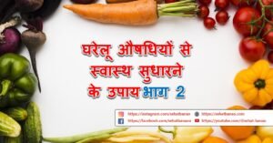Read more about the article घरेलू औषधियों से स्वास्थ सुधारने के उपाय भाग 2 – Ways To Improve Health With Home Remedies Part 2