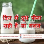 दिन में दूध पीना सही है या गलत – Is It Right or Wrong to Drink Milk During The Day